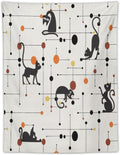 ICMOLYYENLO Abstract Cat Tapestry, Medieval Abstract Atomic Star Cat Vintage Home Wall Hanging Art Tapestry for Bedroom Living Room Dormitory 60x80 Inch