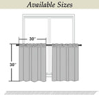 Simplebrand Ava Stone Short 30 Inches Blackout Curtain 2 Panels Set, Half - Image 2