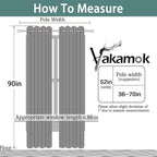 Yakamok Room Darkening Curtains 52x90 inch Length Lilac-Living Room | 2 panels - Image 6
