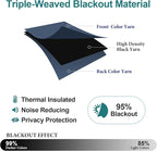 ChrisDowa Blackout Curtains for Bedroom and Living Room 102 Inches Long | 2 - Image 4