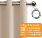 Grommet Blackout Curtains for Bedroom 70 x 84 Inches Beige 2 Panels | Thermal - Image 5