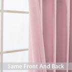 Yakamok Room Darkening Curtains 52x84 inch Long Pink-Living Room | 2 panels - Image 6