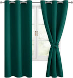 Blackout Curtains for Bedroom, Hunter Green, 38 x 72 Inch, 2 Panels | Noise - Image 8