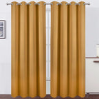 Blackout Curtains 66 x 95 inch/Mustard Yellow Curtains Set of 2 Panels/Thermal by Lemomo