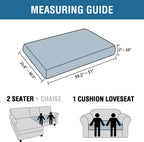 H.VERSAILTEX Velvet Stretch Individual Couch Cushion Cover Plush Slipcover for Loveseat Sofa Furniture Protector Seat Cover (1 Piece Loveseat Cushion Cover, Taupe)