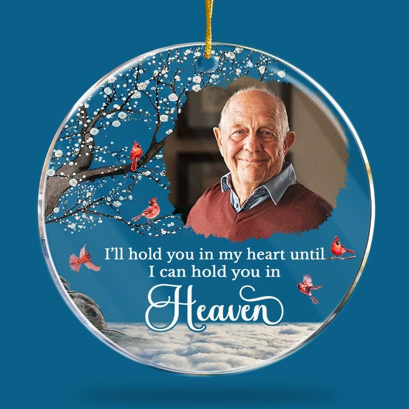 Pawfect House Custom Photo Acrylic Ornament, Personalized Christmas Sympathy Memorial Gift for Loss of Mom, Dad, I'm Always with You, Sympathy Gifts for Family Members, Family Christmas Ornaments