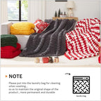 L'AGRATY Chunky Knit Blanket Throw - Soft Chenille Yarn Throw Blanket 40x50： Handmade Thick Cable Knit Crochet Blanke - Large Knit Blanket Chunky Rope Knot Throw Blanket for Couch Sofa Bed Home Decor