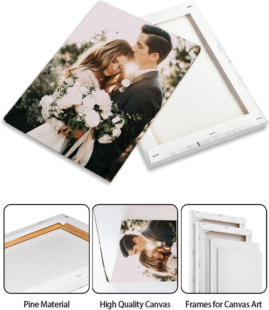 Custom Framed Canvas Prints With Your Photos-Personalized Picture To Canvas Wall Art ，Home Decoration Gifts Holiday Gifts