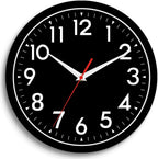 Wall Clock Small Analog 8 Inch Silent Non Ticking Battery Operated Modern Simple Decorative for Kitchen Office Bedroom Bathroom Living Room