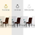 Joccun Chair Covers for Dining Room Set of 2, Dining Chair Slipcovers Stretch Dining Room Chair Covers Seat Protector,Washable Parsons Chair Cover for Home,Hotel(Chocolate,2 Pack)