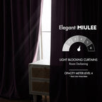 MIULEE Lavender Velvet Curtains 52x84 inches Luxury Blackout Curtains | Thermal - Image 5
