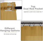 Extra Long Sheer Gold Curtains for Bedroom Living Room 108 Inches Long 2 Panels - Image 4