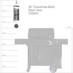 Corinthian Bells by Wind River - 30 inch Silver Vein Wind Chime for Patio, Backyard, Garden, and Outdoor Decor (Aluminum Chime) Made in The USA
