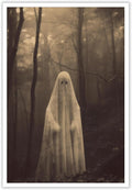 Ghost Forest Spooky Print Poster The Gothic Room Decor Creepy Picture Posters Dark Academia Aesthetic Family Prints Canvas Wall Art Home Apartment Decorations 12X16inch Unframed