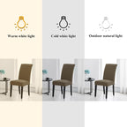 Joccun Chair Covers for Dining Room Set of 6,Dining Chair Slipcovers Stretch Dining Room Chair Covers Seat Protector,Washable Parsons Chair Cover for Home,Hotel,Banquet(Fossil,6 Pack)