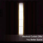 Blackout Curtains 66 x 95 inch/Mustard Yellow Curtains Set of 2 Panels/Thermal - Image 3