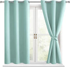 Blackout Curtains for Bedroom, 2 Drape Panels, 42 x 54 Inch | Thermal Insulated by Hiasan