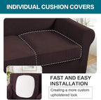 Turquoize 3 Piece Sofa Covers for 2 Cushion Couch Sofa Slipcover Soft Couch - Image 5
