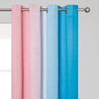 Pink and Blue Ombre Curtains for Bedroom 72 Inch Long | Room Darkening Curtains - Image 4
