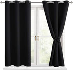 Short Blackout Curtains for Bedroom 2 Panels, 42 x 45 Inch | Light Blocking & by Hiasan