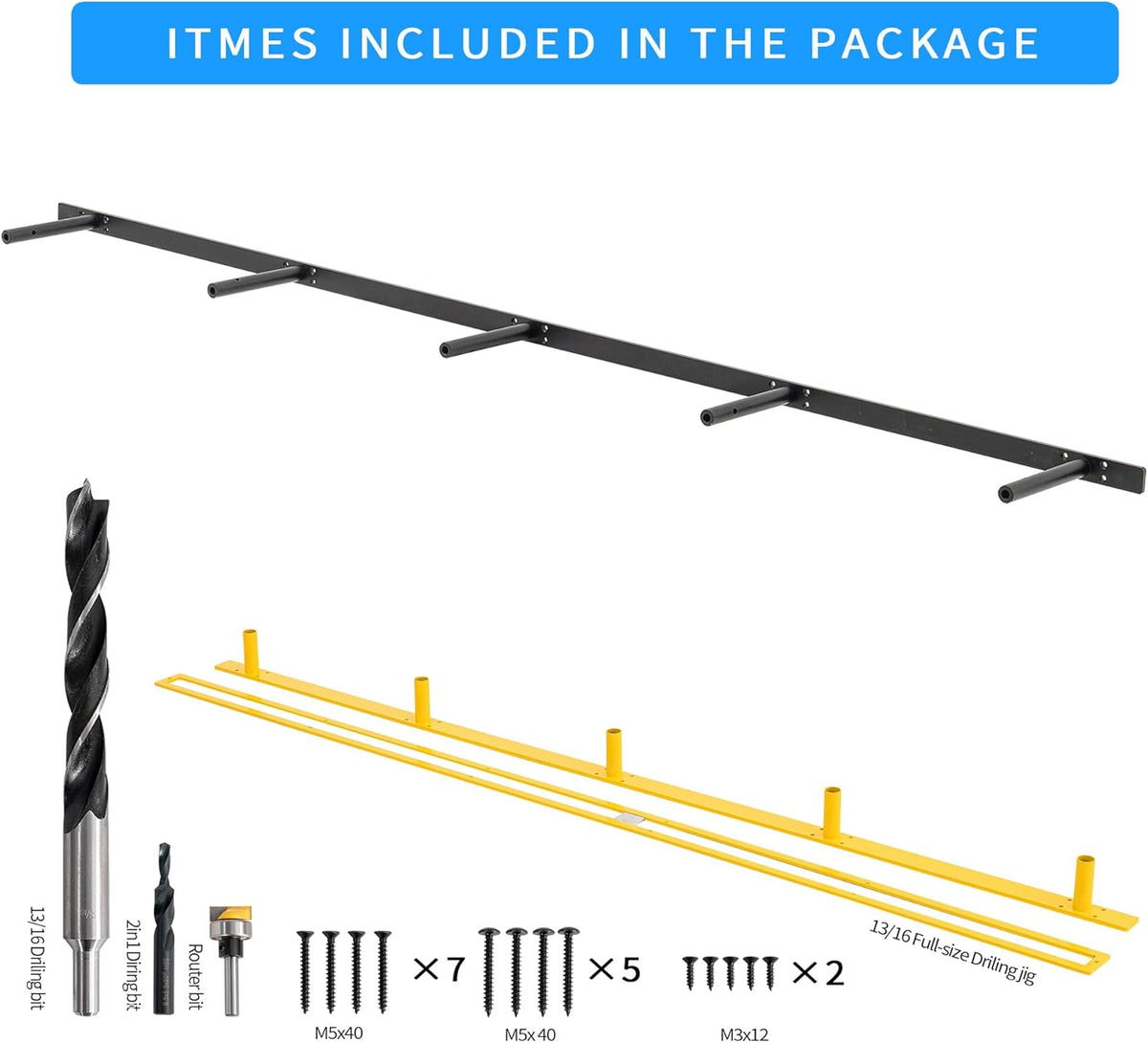 69'' Heavy-Duty Floating Shelf Bracket, Hidden Shelf Bracket for Fireplace and Shelves, if Installed on Studs, max-Load of 210 pounds, Hidden Bracket 69 inches, (with Premium Build kit)