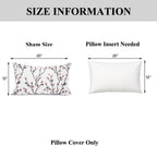 YOUR SMILE Classical Embroidery Jacquard Farmhouse Oblong Rectangle Chenille Red Leaf Decorative Throw Pillow Case,12x20 inch