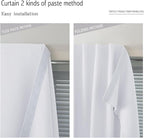 Room Darkening Curtains with Adhesive Backing Tool Free Hanging Window Drapes - Image 6