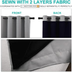 NICETOWN 100% Blackout Blinds, Laundry Room Decor Window Treatment Curtains - Image 5
