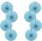 Blue Graduation Party Decor,Baby Blue Party Decorations,Christmas Baby Shower Decorations,Under The Sea Decorations,Blue Bachelorette Party 12in Hanging Paper Fans 30 Color DIY Set (Light Blue)