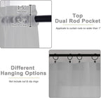 Light Grey Sheer Curtains for Bedroom Living Room 45 Inch Length 2 Panels - Image 4