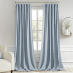 MIULEE Light Blue Back Tab Blackout Curtains 52x120 Inch Long 2 Panels Set | - Image 9