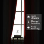 Red and Black Ombre Blackout Curtains - Image 3