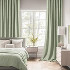 MIULEE Sage Green Back Tab Blackout Curtains 72x84 Inch Length 2 Panels Set | - Image 2