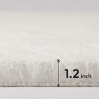 Ashler Faux Fur Rug, Upgraded Soft Faux Rabbit Fur White Area Rugs, 2 x 6 Feet - Image 3