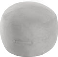 MeMoreCool Round Stuffed Pouf Ottoman Foot Rest, Floor Pouf Foot Stool with Soft Foam Chunk Filling, Small Round Ottoman Footstool Circle Footrest for Living Room, Light Grey