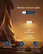Yiliaw Motion Sensor Night Lights Indoor - Rechargeable Stick-On Stair Lights with Wireless Magnetic Mount, Adjustable Brightness & 3 Color Temps for Hallway, Stairway, Bathroom, Closet (6-Pack)