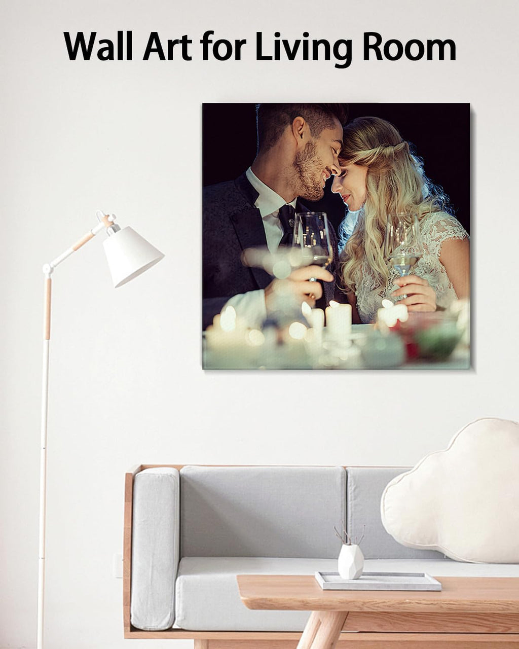 AbcCustomize Canvas Prints with Your Photos，Custom Canvas Wall Art for Bedroom, Living Room, Farmhouse Decor，Personalized Gifts Canvas Prints for Family，Friend，Lover，Pet