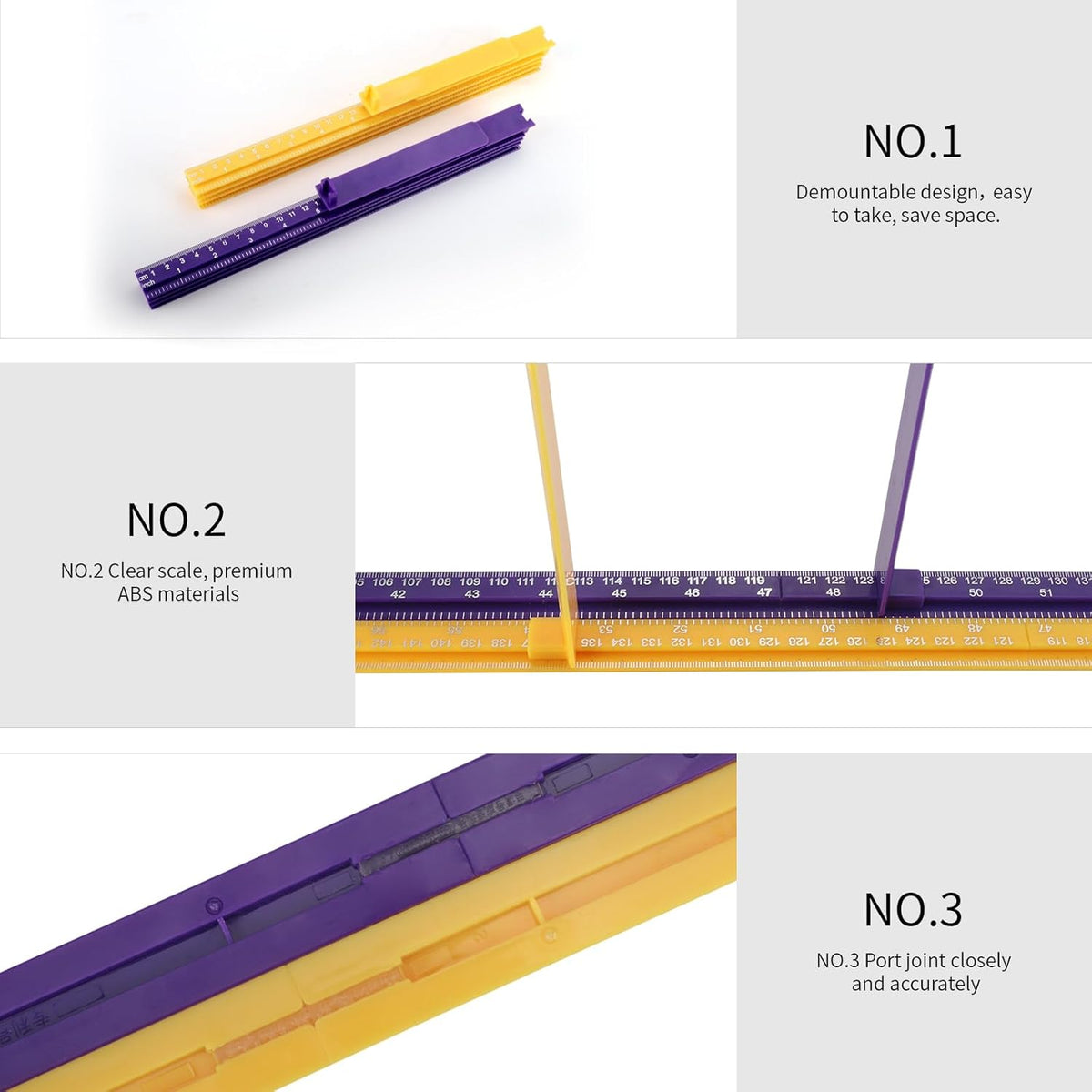 Growth Chart for Wall, Children Height Measurement,3D Removable Growth Height Chart,Splicing Height Ruler for Kids Baby Nursery 79 inch (Purple)