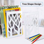 Book Ends, Bookends, Bookends for Shelves, Bookend, Book Ends for Heavy Books, White Metal Book Shelf Holder Home Decorative, Book Stoppers for Shelves, Bookend Supports 2 Pair