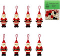 DIY Christmas Button Ornament Making Set - Snowman/Santa/Angel, Fun Holiday Craft Kit for All Ages, Ideal Xmas Tree Hanging Decor & Festive Gifts (8pcs-A)