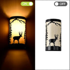 Wall Light Fixtures,Deer Cream White Parchment Rustic Wall Sconces,Farmhouse E26 Base Wall Sconce Light,Industrial Metal Black Sconce,Wall Lamps for Bedroom,Living Room,Hallway,Stairway