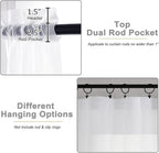 Sheer White Curtains for Bedroom Living Room 90 Inches Long 2 Panels Set - Image 4