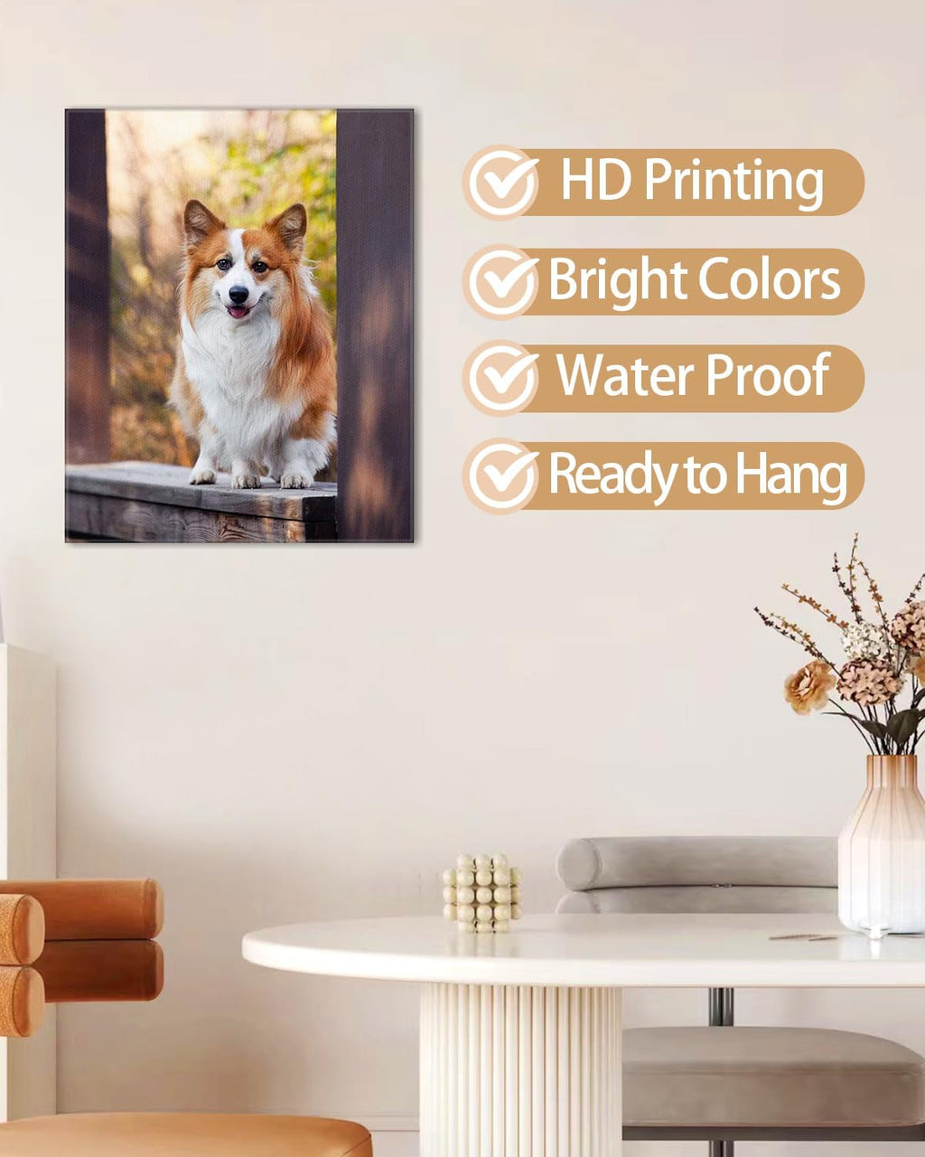 AbcCustomize Canvas Prints with Your Photos, Custom Canvas for Living Room and Bedroom Decor, Personalized gifts for Friends Lover and Family, Canvas Wall Art for Gifts & Keepsakes, Ready to Hang