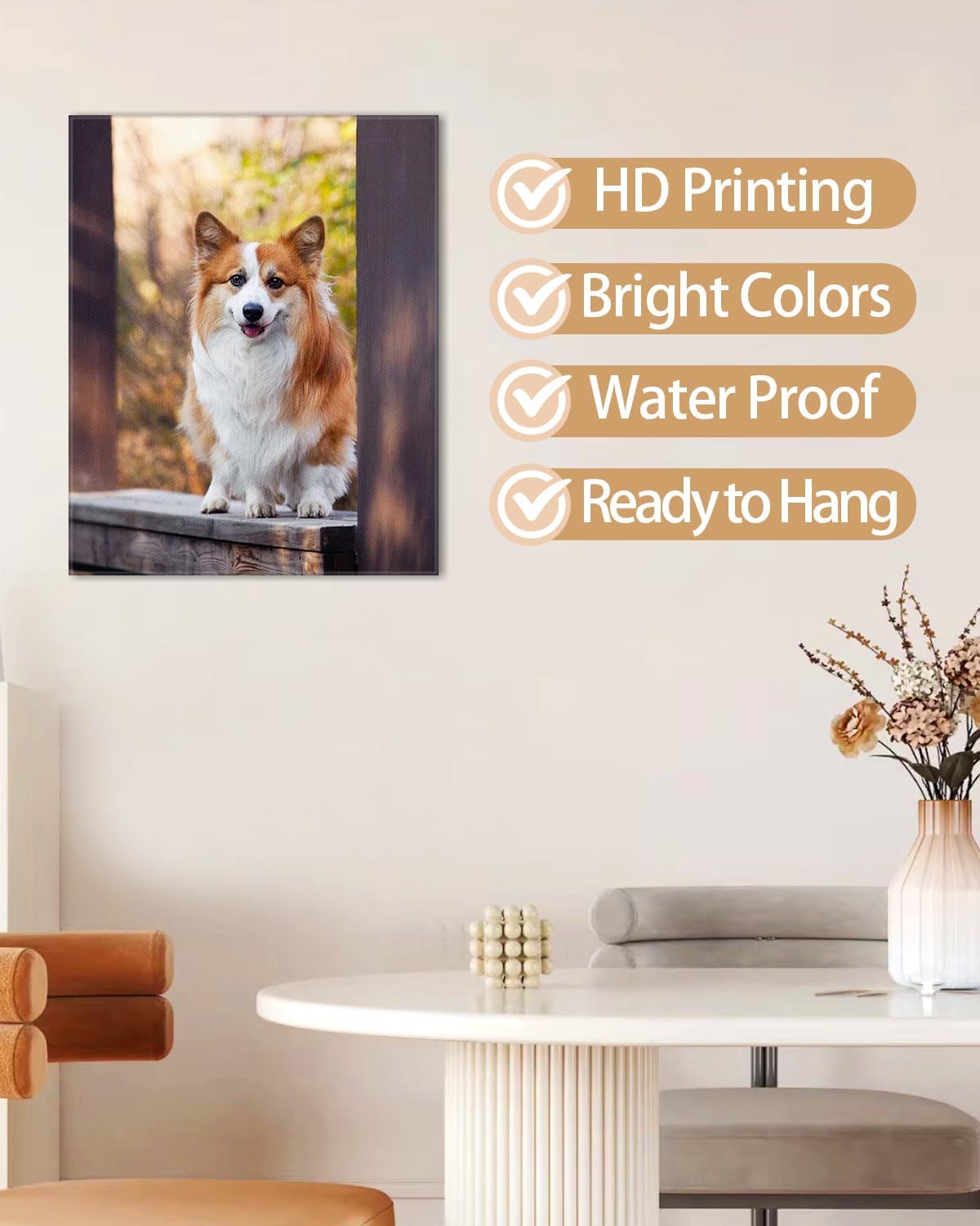 AbcCustomize Canvas Prints with Your Photos, Custom Canvas for Living Room and Bedroom Decor, Personalized gifts for Friends Lover and Family, Canvas Wall Art for Gifts & Keepsakes, Ready to Hang