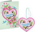 Lovepop Handmade Lively Bluebird HeartFelt Charm Card | Soft Felt Bird Keychain for Wallet, Handbag, Car Key, Home Decor | Ornaments, Bag Charms, Key Ring, Purse Accessories, Gift Toppers