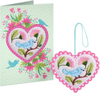 Lovepop Handmade Lively Bluebird HeartFelt Charm Card | Soft Felt Bird Keychain for Wallet, Handbag, Car Key, Home Decor | Ornaments, Bag Charms, Key Ring, Purse Accessories, Gift Toppers