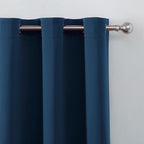 Blackout Curtains 52 x 90 Inch Long Navy Blue Curtains Set of 2 Panels Room - Image 6