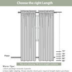 Sheer Curtains 78 inch Length, Ivory Sheer Cutains 2 Panels Set - Image 5