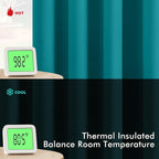 MIULEE Blackout Curtains for Bedroom 2 Panels 40 x 54 Inch Long Teal | Thermal - Image 3
