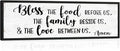 Bless the Food Before Us Wall Decor: Farmhouse Rustic Kitchen Signs Wall Decor Framed Hanging Wall Plaques 12" x 40",Inspirational Quotes The Family Beside Us Signs